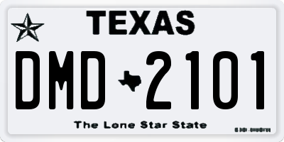 TX license plate DMD2101