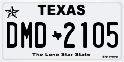 TX license plate DMD2105