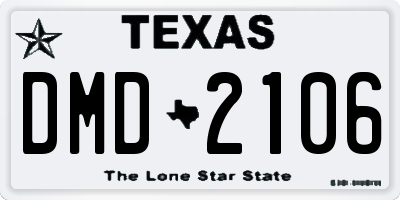 TX license plate DMD2106