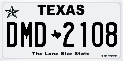 TX license plate DMD2108