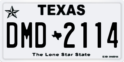 TX license plate DMD2114