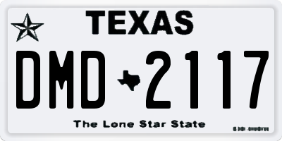 TX license plate DMD2117