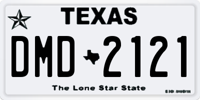 TX license plate DMD2121