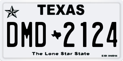 TX license plate DMD2124