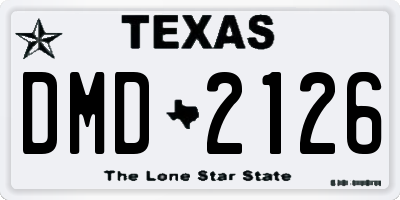 TX license plate DMD2126