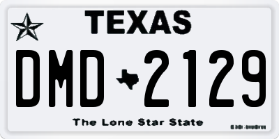 TX license plate DMD2129
