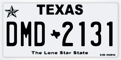 TX license plate DMD2131