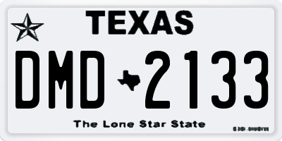 TX license plate DMD2133