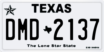 TX license plate DMD2137