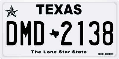 TX license plate DMD2138