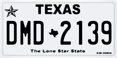 TX license plate DMD2139