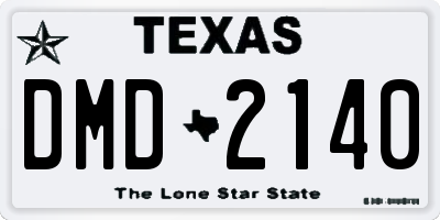 TX license plate DMD2140