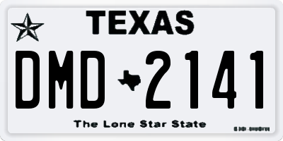TX license plate DMD2141