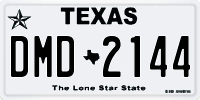 TX license plate DMD2144