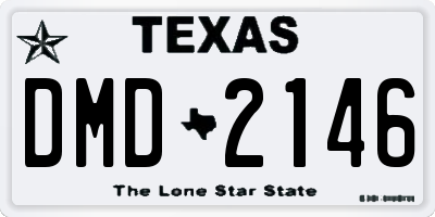 TX license plate DMD2146