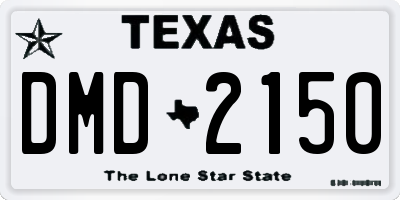 TX license plate DMD2150