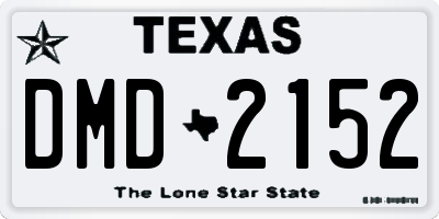 TX license plate DMD2152