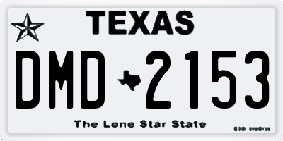 TX license plate DMD2153