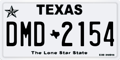 TX license plate DMD2154