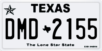 TX license plate DMD2155