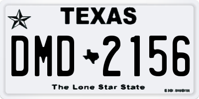 TX license plate DMD2156