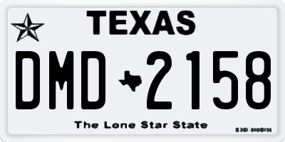 TX license plate DMD2158