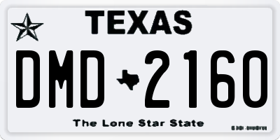 TX license plate DMD2160
