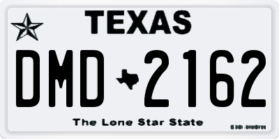 TX license plate DMD2162