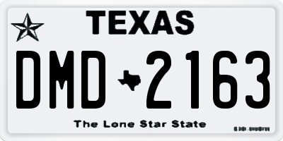 TX license plate DMD2163