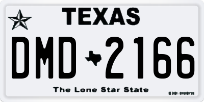 TX license plate DMD2166