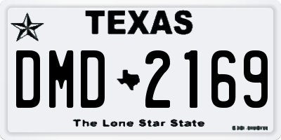 TX license plate DMD2169