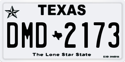 TX license plate DMD2173