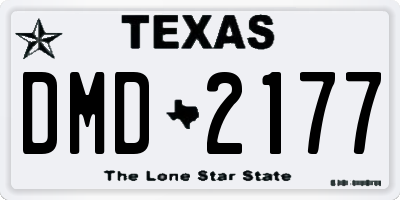 TX license plate DMD2177