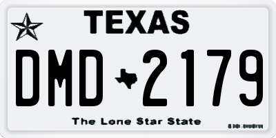 TX license plate DMD2179
