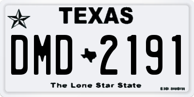 TX license plate DMD2191