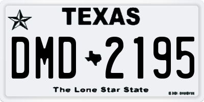 TX license plate DMD2195