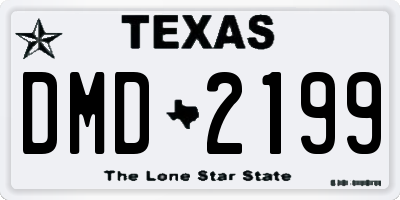 TX license plate DMD2199