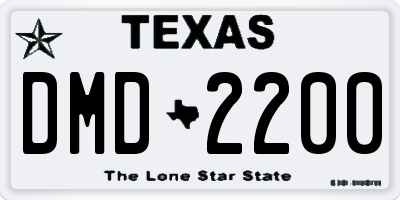 TX license plate DMD2200