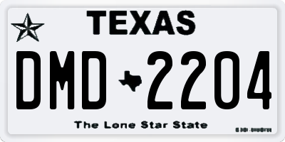 TX license plate DMD2204