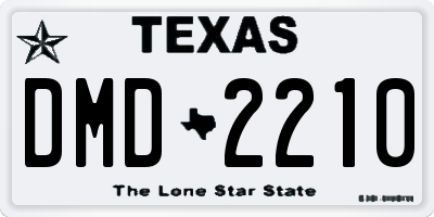 TX license plate DMD2210