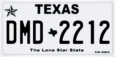 TX license plate DMD2212