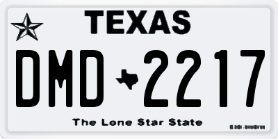 TX license plate DMD2217
