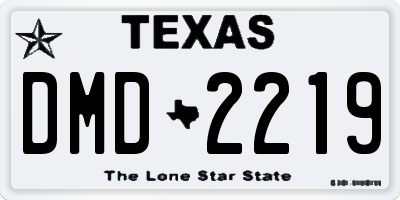 TX license plate DMD2219