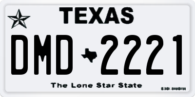 TX license plate DMD2221