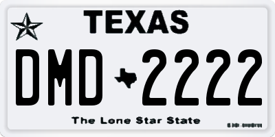 TX license plate DMD2222
