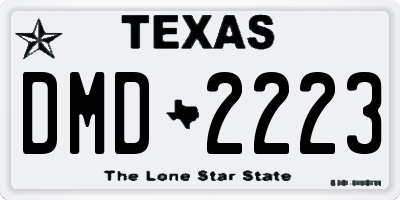 TX license plate DMD2223