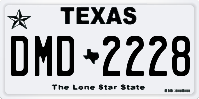 TX license plate DMD2228