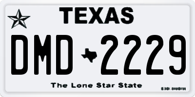 TX license plate DMD2229