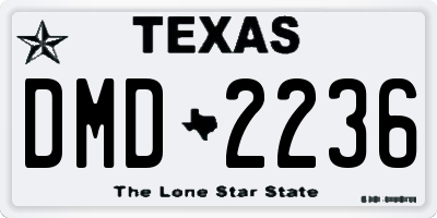 TX license plate DMD2236