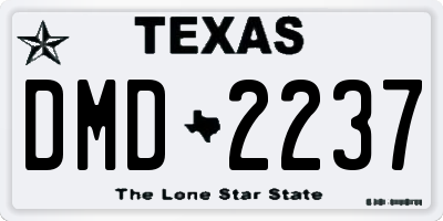 TX license plate DMD2237